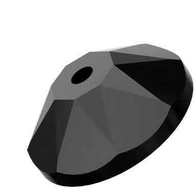 Swarovski Sew On Crystals Xirius Lochrose (3188) Jet UNFOILED - Bluestreak Crystals